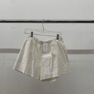 White Cotton Shorts